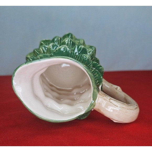 Christmas Pine Tree Creamer Mug Vintage 1989 Green Cup 6 oz Holiday Xmas - Picture 10 of 12